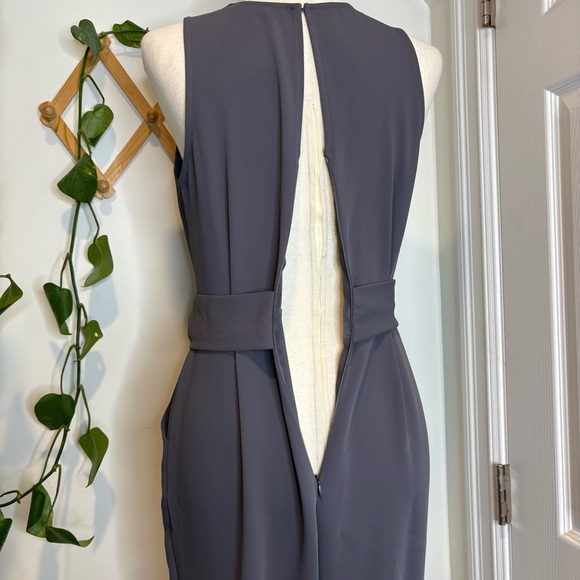ASTR Side Tie Gray Jumpsuit - Picture 6 of 9